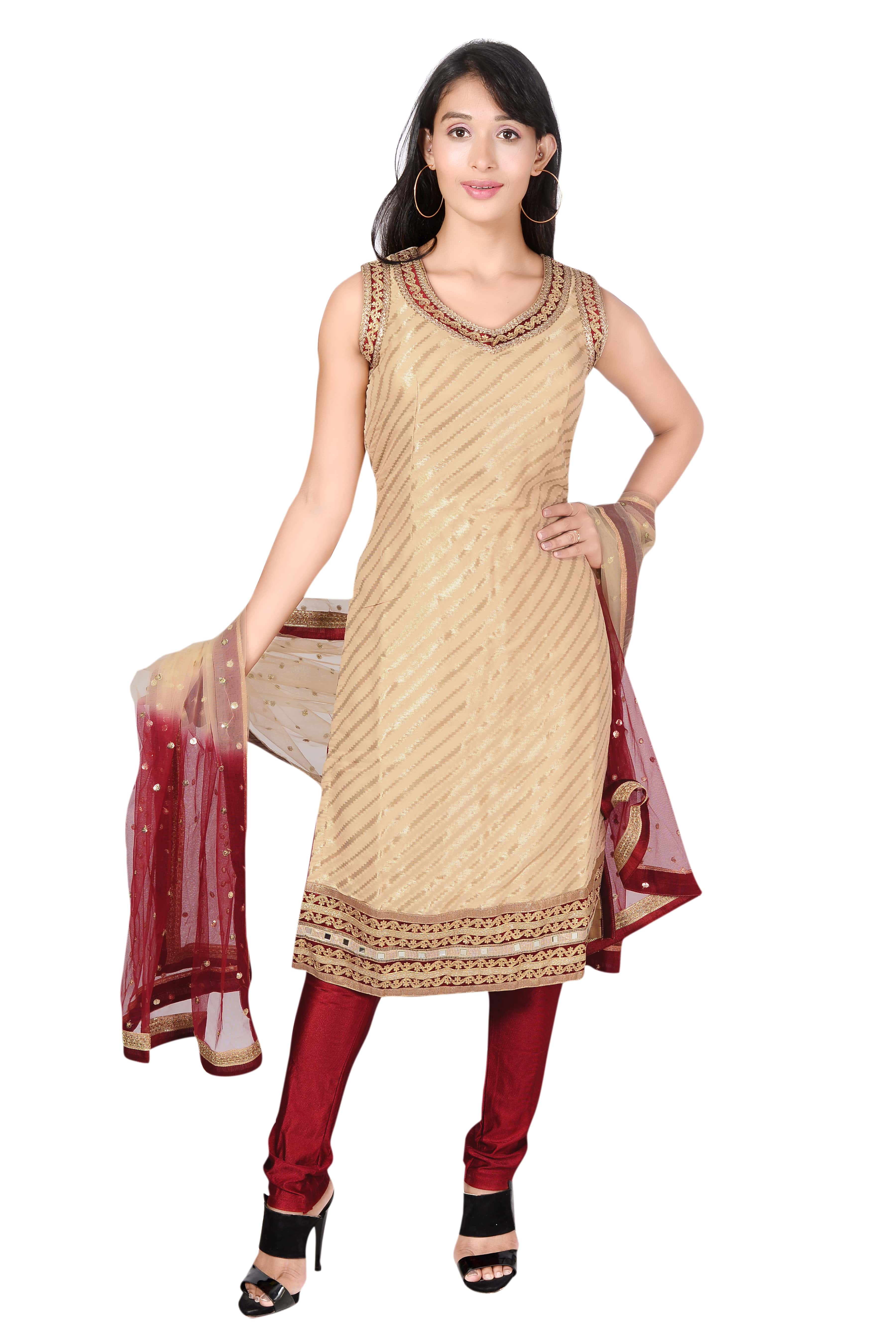  Ladies Straight Suit In Guna